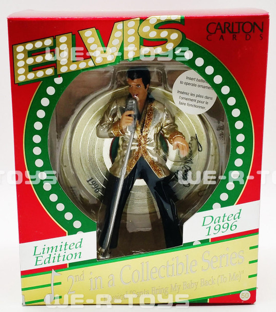 Elvis Santa Bring My Baby Back To Me Ornament Carlton Cards 1995 NEW