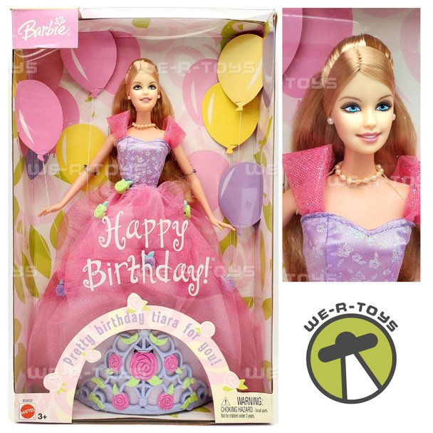 Barbie Happy Birthday Doll With Tiara Mattel 2003 No 85832 NRFB