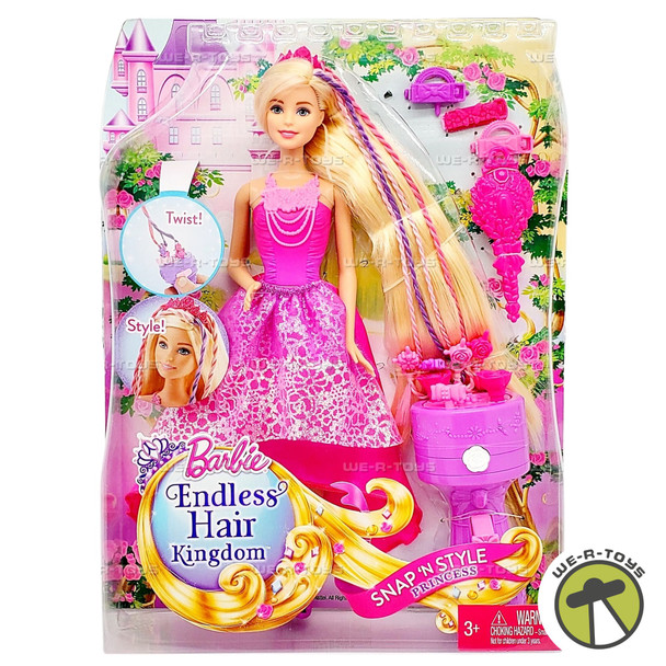 Barbie Endless Hair Kingdom Snap 'n Style Princess Doll 2015 Mattel DKB62