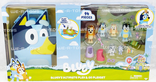 Blueys Ultimate Play and Go Playset 14 Pieces With Case 2018 BBC Studios NEW