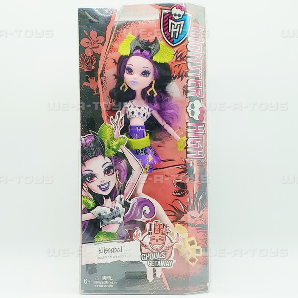 Monster High Elissabat Doll Ghouls' Getaway Daughter of a Vampire RARE DKX98 NEW