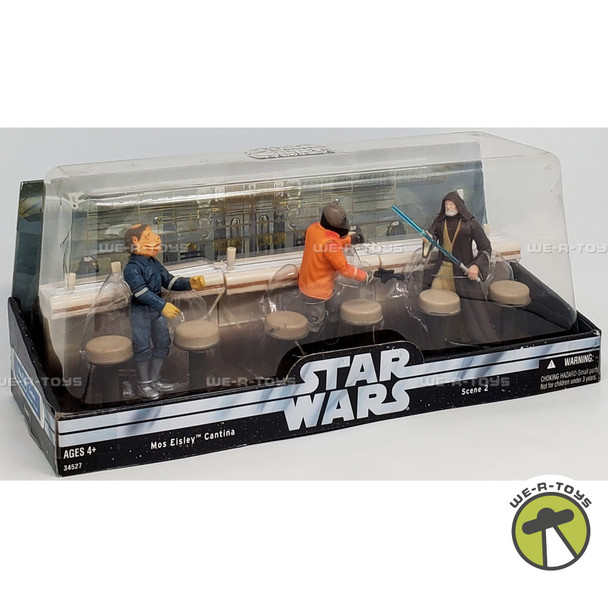 Star Wars Mos Eisley Cantina Scene 2 Figure Set Hasbro 2004 #34527 NRFB