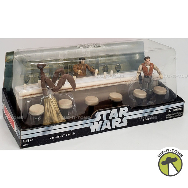 Star Wars Mos Eisley Cantina Scene 1 Figure Set Hasbro 2004 #34516 NRFB
