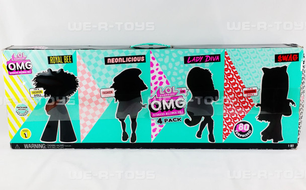 LOL Surprise LOL Surprise OMG 4 Pack Royal Bee Swag Lady Diva Neonlicious Dolls 2020 NRFB