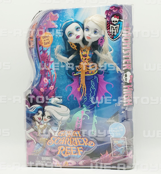 Monster High Great Scarrier Reef Doll 2015 Mattel Hissters Peri and Pearl NRFB