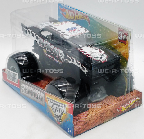 Hot Wheels Monster Jam Avenger Monster Truck Black Mattel 2012 NRFP