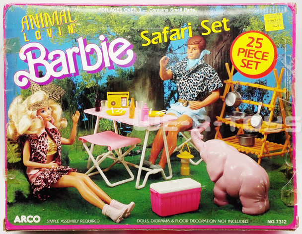 Barbie ANIMAL LOVIN SAFARI Playset With Elephant Mattel 1988 #7312 USED