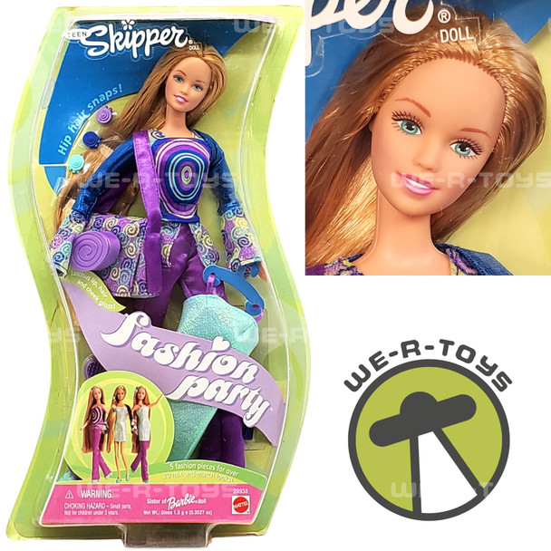 Barbie Fashion Party Teen Skipper Sister of Barbie Doll 2000 Mattel 29938 NRFB