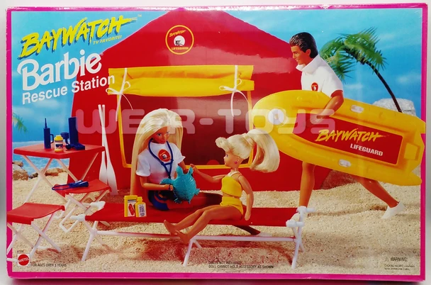 Barbie Baywatch Rescue Station Playset Mattel 1994 No 67208 NIB