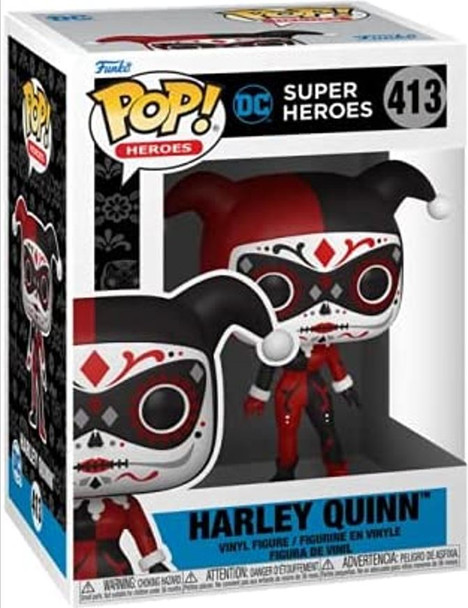 Funko Pop! Heroes Dia De Los DC Super Heroes #413 Harley Quinn Action Figure