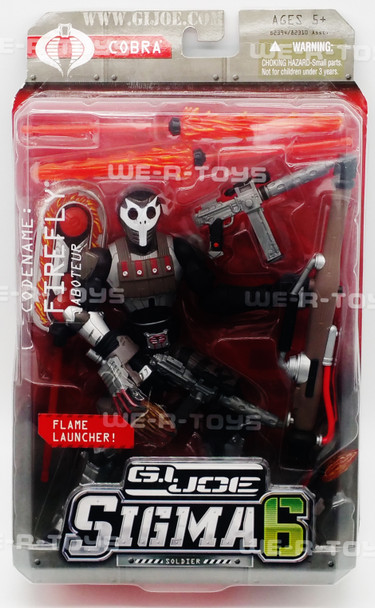 GI Joe Sigma 6 Cobra Firefly Saboteur Soldier Action Figure Hasbro 2006 NRFP