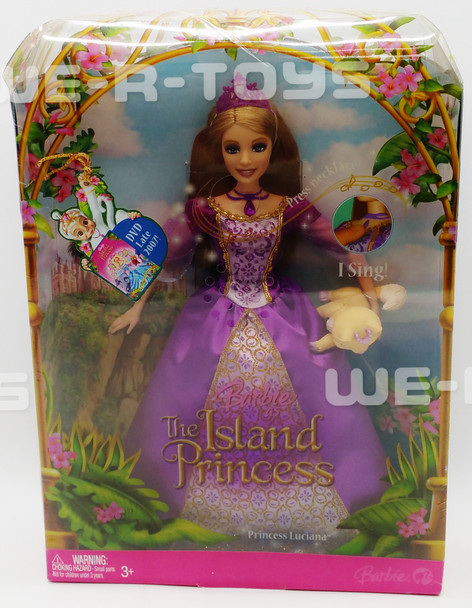 Barbie as The Island Princess Luciana Doll With Cat Mattel 2007 No K8105 NEW