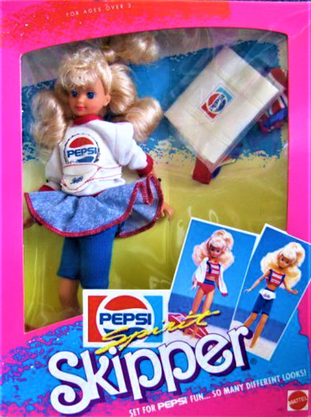 Barbie Pepsi Spirit Skipper Doll 1989 Mattel #4867