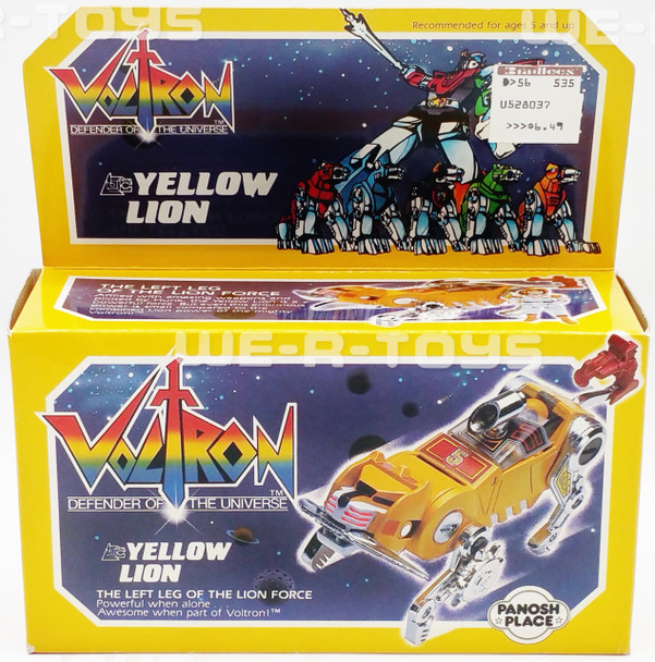 Voltron Defender of the Universe Yellow Lion Vehicle Panosh Place 1984 NRFB