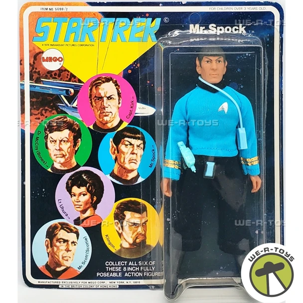 Star Trek Mr. Spock 8" Poseable Action Figure MEGO 1974 No 51200/2 NRFP