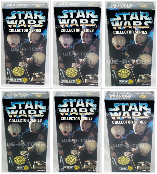 Star Wars Collector Series Lot of 6 Cantina Band 12" Figures Kenner 1997 NEW