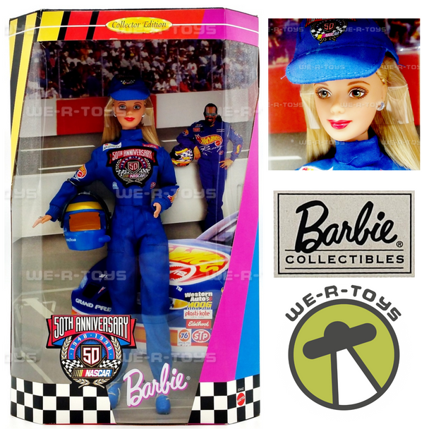 MATTEL MATTEL マテル バービー 人形 Nascar 50th Anniversary 1998年製 ナスカー 50周年記念バービー 未使用 未開封 当時物