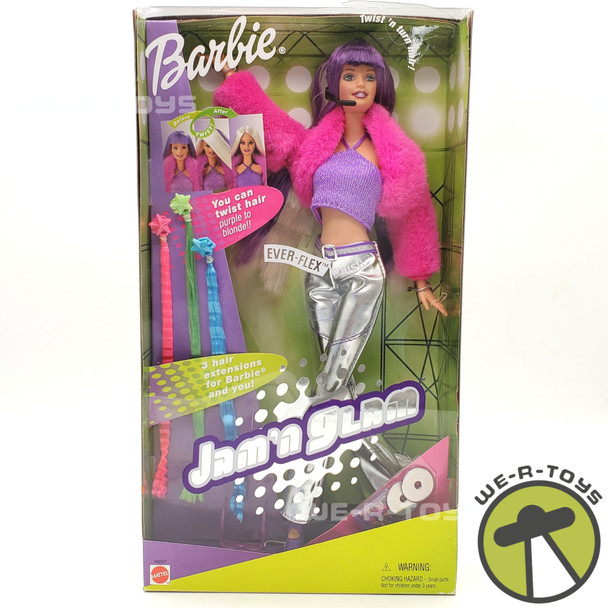Barbie Jam 'N Glam Doll 2001 Mattel No 50257 NEW