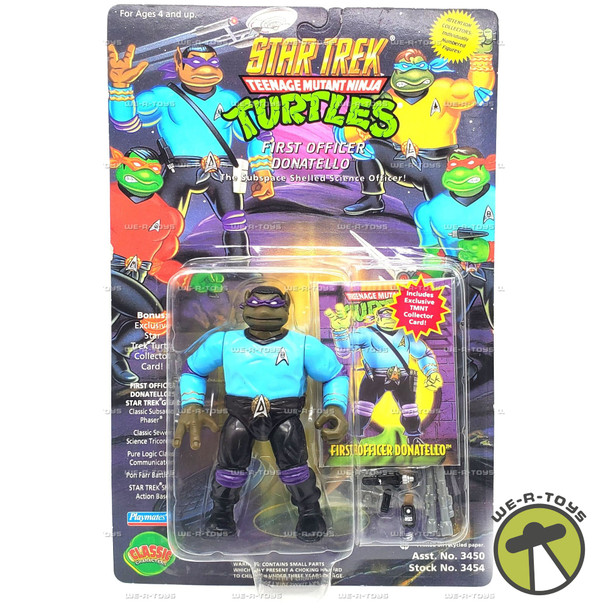 TMNT Star Trek First Officer Donatello Action Figure 1994 Playmates Unpunched