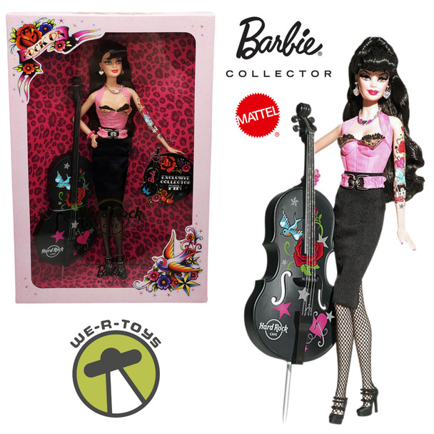 Hard Rock Cafe Barbie Doll with Exclusive Pin Gold Label 2009 Mattel N6606