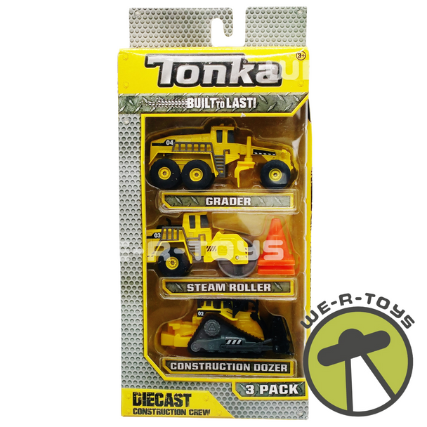 Tonka Diecast Construction Crew Vehicles 3 Pack Hasbro 2016 No. 07432 NRFB