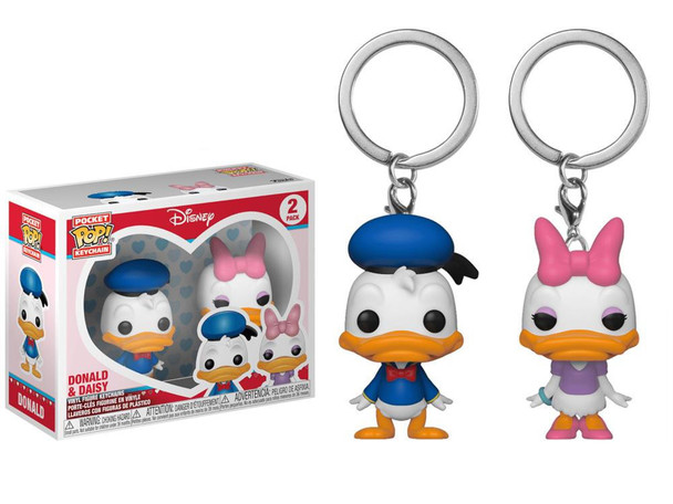 Disney Funko Pocket Pop Disney Donald and Daisy 2 Pack Vinyl Figure Keychains 2018