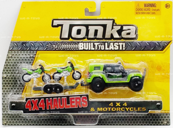 Tonka Metal Diecast 4x4 Haulers and Motorcycles Green Hasbro 2016 No 06428 NRFP
