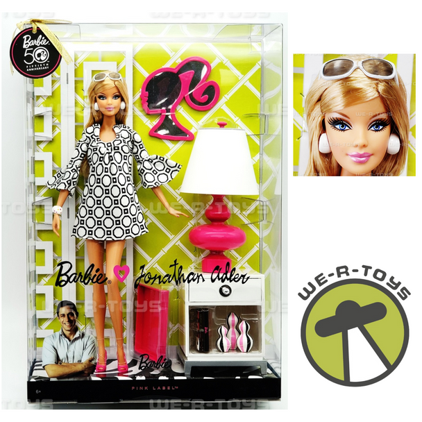 Barbie 50th Anniversary Jonathan Adler Pink Label Doll 2009 Mattel N6579