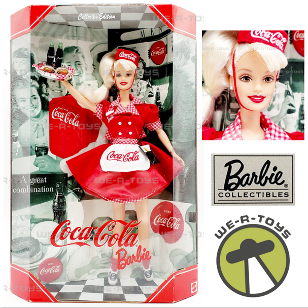 Coca-Cola Barbie Carhop Waitress Doll Collector Edition 1998 Mattel 22831