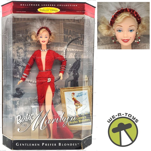 Barbie as Marilyn Monroe in Gentlemen Prefer Blondes Doll 1997 Mattel No. 17452