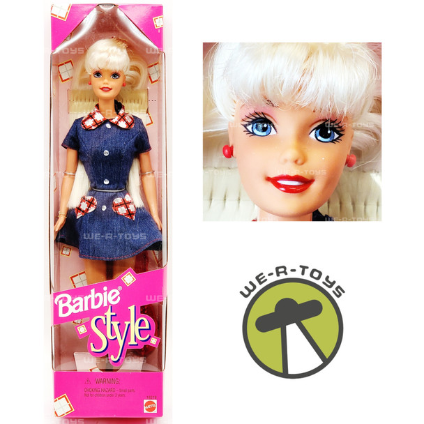 Barbie Style Doll Denim Dress 1997 Mattel No. 8219 NRFB