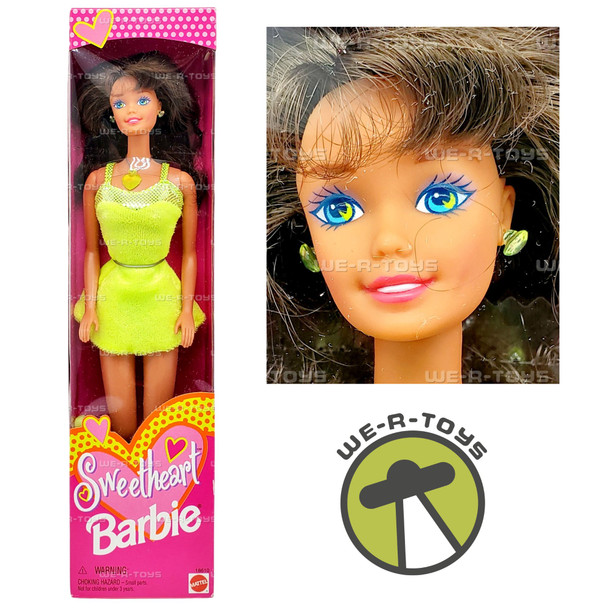 Sweetheart Barbie Doll Brunette in Yellow Dress 1997 Mattel 18610