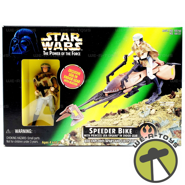 Star Wars The Power of the Force Speeder Bike Vehicle with Princess Leia Figure