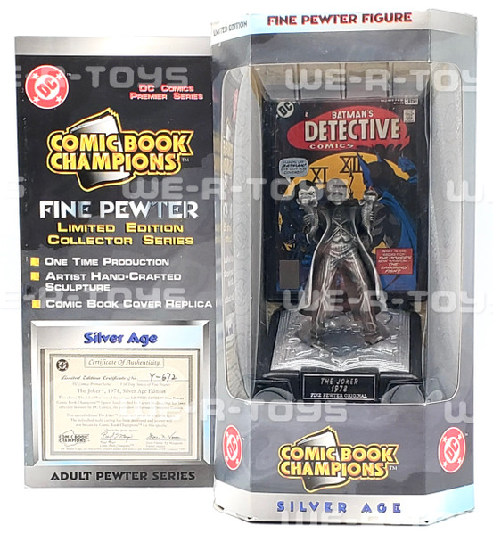 DC Comic Book Champions Fine Pewter Joker Figure Silver Age Limited Edition NEW