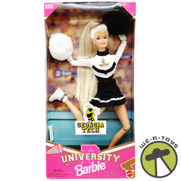 University Barbie Georgia Tech Cheerleader Doll 1996 Mattel No. 19159 NRFB