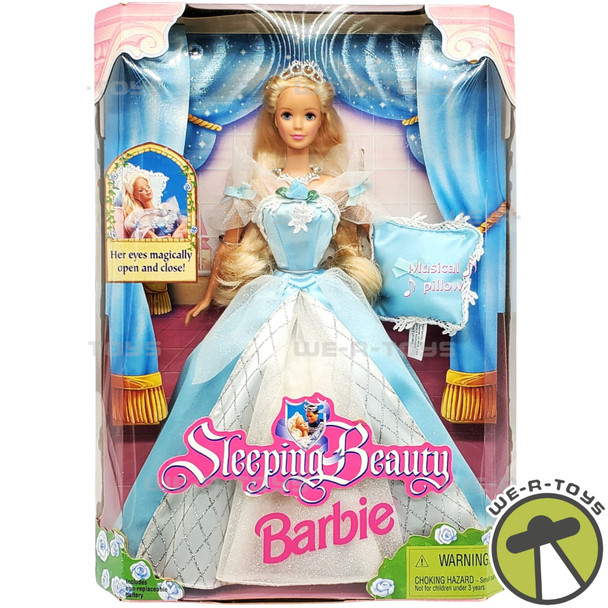 Sleeping Beauty Barbie Doll with Magical Eyes and Musical Pillow 1998 Mattel