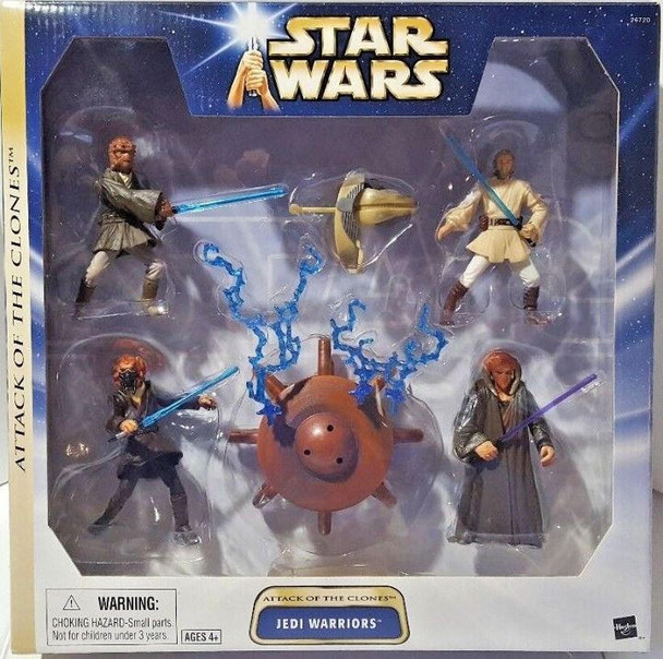 Star Wars Attack of the Clones Jedi Warriors Action Figure Set 2003 Hasbro 26720