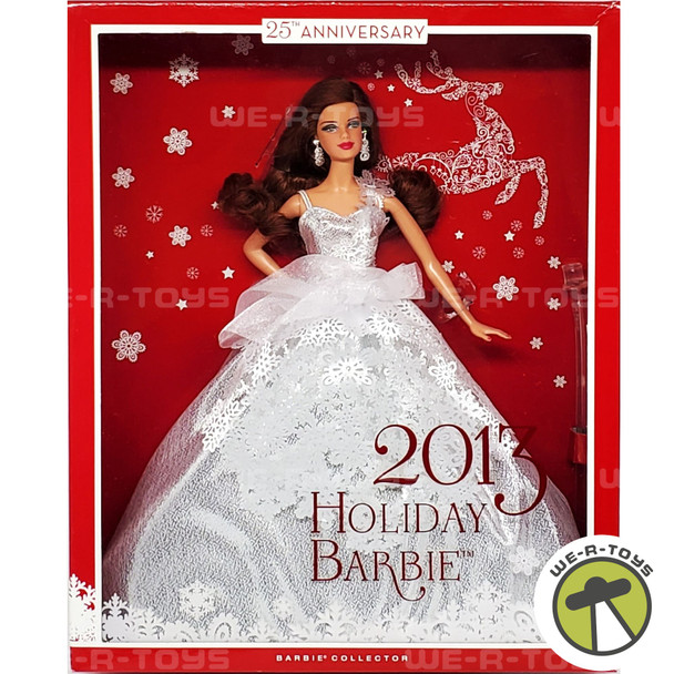 2013 Holiday Barbie 25th Anniversary Auburn Hair Mattel X9194 Kmart Exclusive