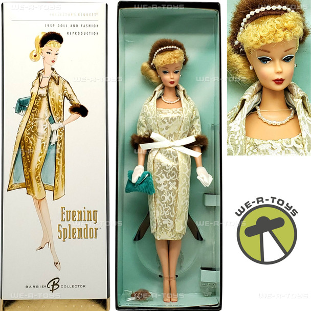 Evening Splendor Barbie Doll Gold Label 1959 Doll and Fashion Reproduction