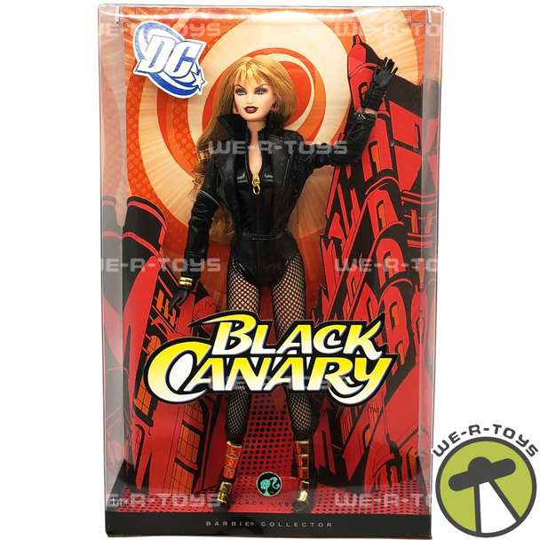 DC Comics Black Canary Barbie Doll Black Label 2008 Mattel L9640 NEW