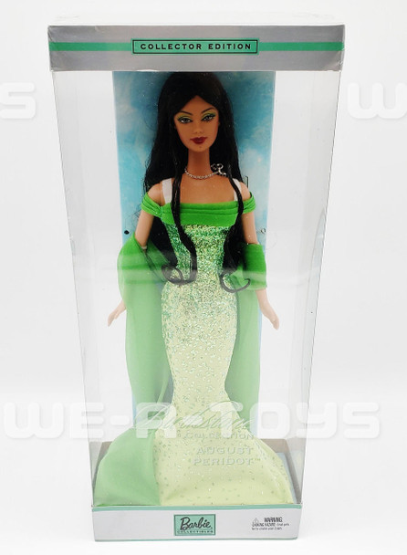 Barbie August Peridot Barbie Doll Mattel 2002 #B3416 Birthstone Collection NEW