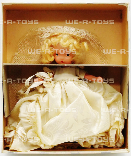 Nancy Ann Family Series Vintage 1940s Bride 5 Bisque Doll Moveable Arms USED