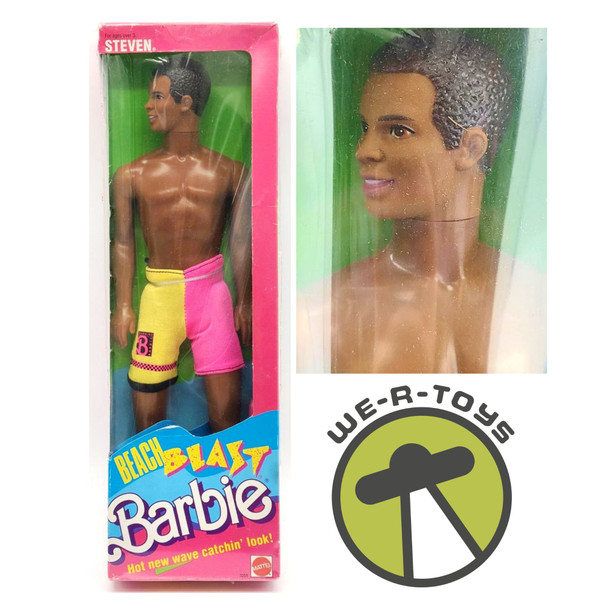 Barbie Beach Blast Steven Doll African American Mattel 1988 #3251 NEW