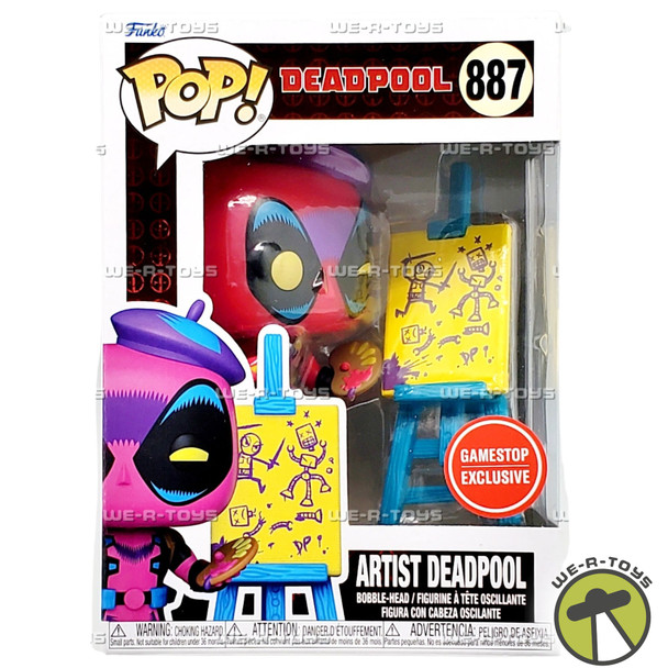 Funko Pop Artist Deadpool 887 GameStop Exclusive Bobble-Head Vinyl Figure