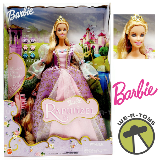 Barbie as Rapunzel Doll with Musical Hair Brush 2001 Mattel 55532