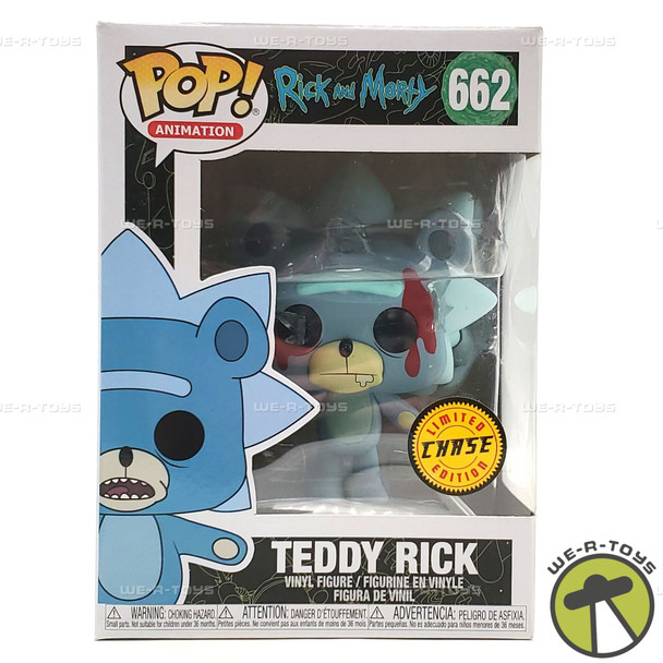 Rick and Morty Teddy Rick Limited Chase Edition Funko Pop! Toy #662 W/ Case NEW