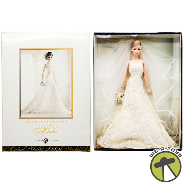 Carolina Herrera Bride Doll Gold Label Barbie Collector Mattel B9797