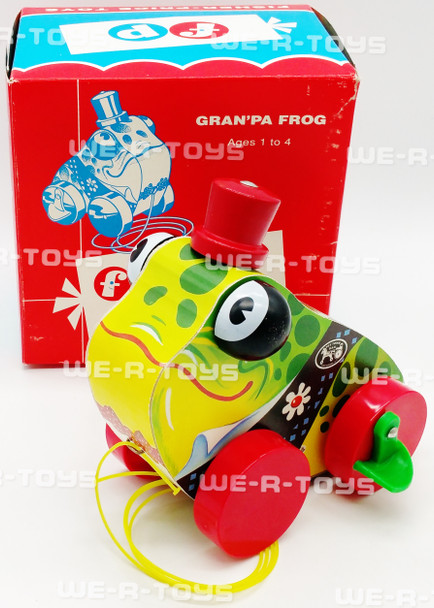 Fisher-Price Gran'pa Frog Pull Toy 1956 Reproduction Limited Edition 1994 NEW