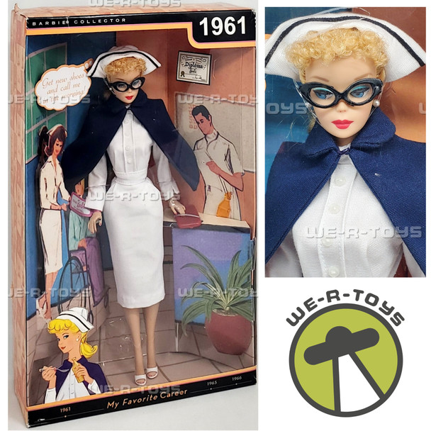 Barbie My Favorite Career Registered Nurse Doll Reproduction 1961 Mattel NRFB