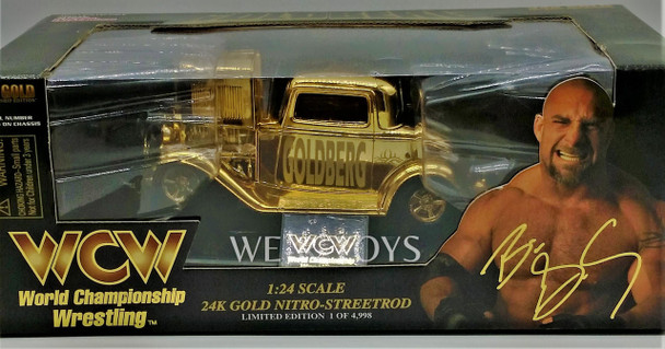 Racing Champions 1:24 WCW Goldberg 24K Gold Nitro-Streetrod Die